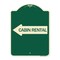 Signmission Cabin Rental With Left Arrow Heavy-Gauge Aluminum Architectural Sign, G-1824-24404 A-DES-G-1824-24404 - alternate 1